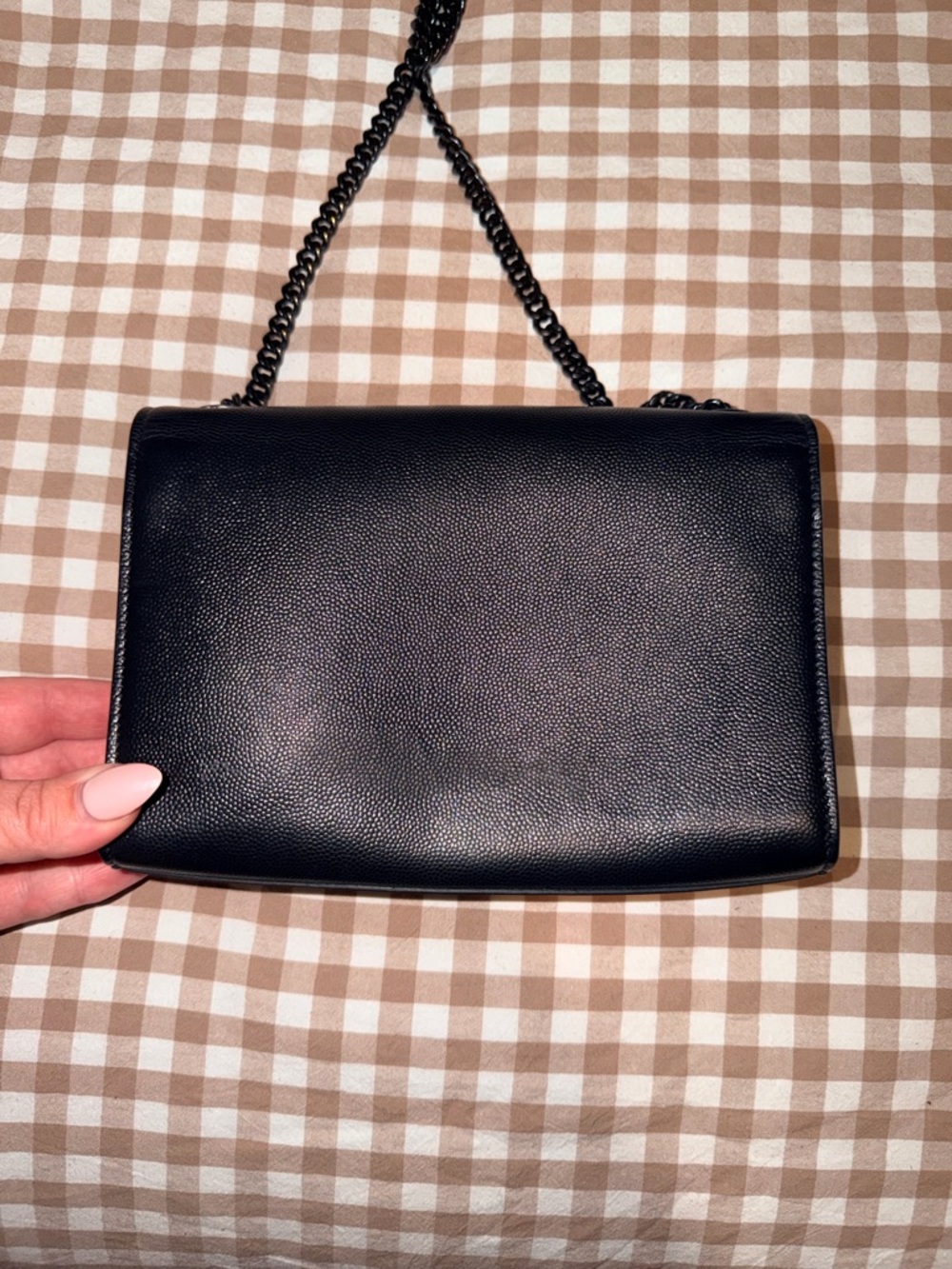 Saint Laurent Black Leather YSL Chain Bag - Picture 3 of 9